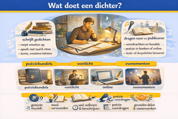 Alles over het beroep dichter Wat doet een dichter
